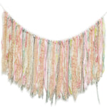 Vintage Handmade Lace Fabric Tassel Garland Banner Bling Baby Pink