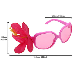 Hawaiian Hibiscus Party Costume Sunglasses Fun Shades