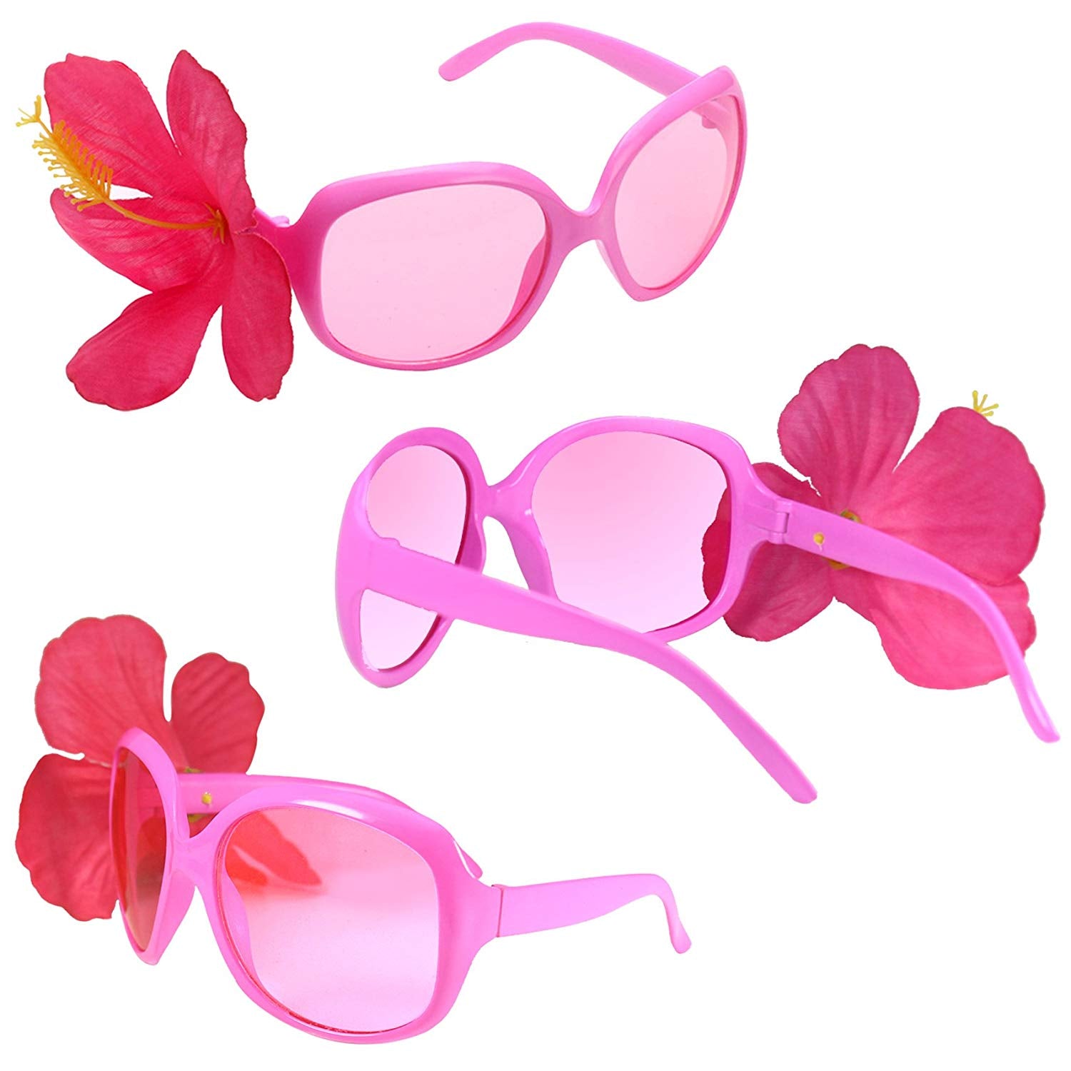Hawaiian Hibiscus Party Costume Sunglasses Fun Shades