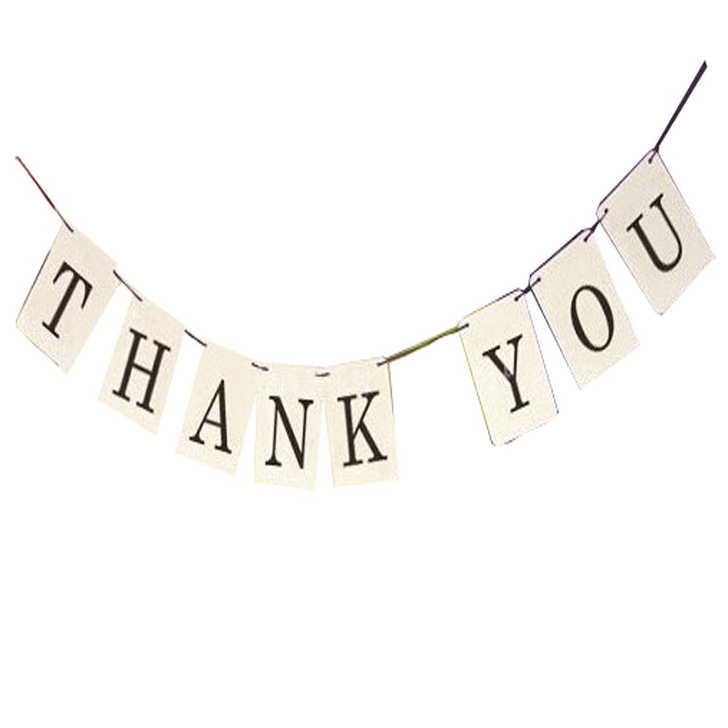 Thank You Bunting Banner for Wedding Anniversary Birthday Parties 11x14.5cm