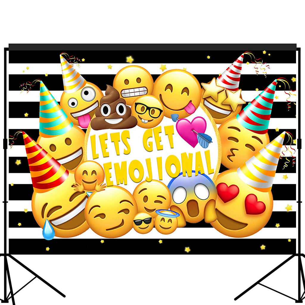 Emoji Hilarious Party Backdrop Dessert Table Decoration Photography Background 7x5 feet