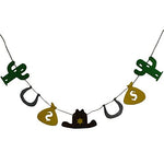 Cowboy Cop and Loot Money Sack Fabric Garland Banner