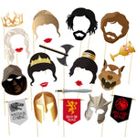 GOT Party Game Thrones Inpired Photo Booth Props 22 Count Selfie with Dragron Egg and More