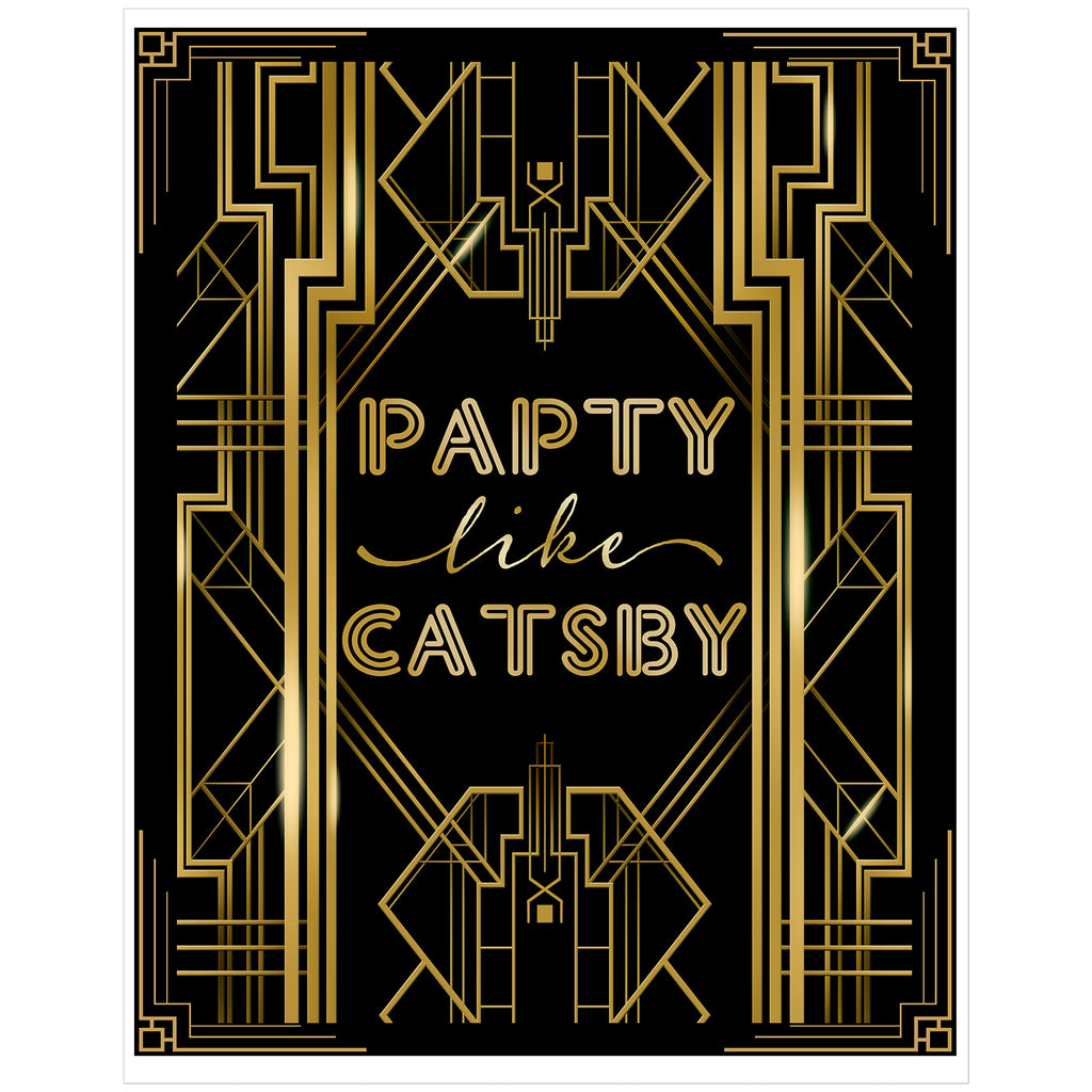 Roaring 20s Gatsby Party Like Gatsby Poster Photo Booth Props Sign 16x12inch A3