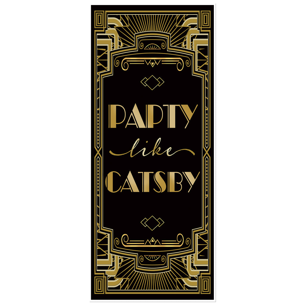 Roaring 1920s Theme Party like Gatsby Door Cover 72x30inch