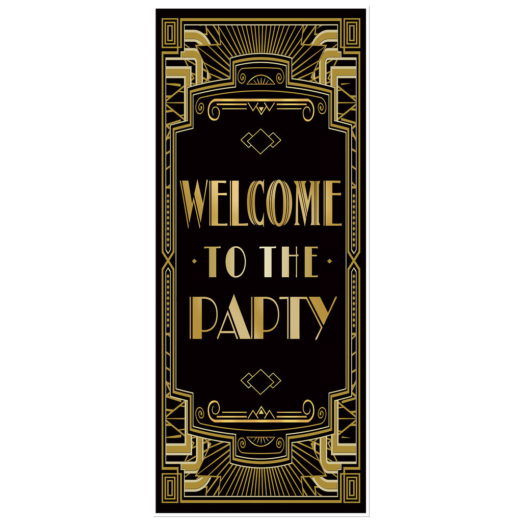 Roaring 20's Gatsby Grandeur Welcome to the Party Door Cover 72x30inch