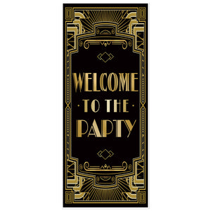 Roaring 20's Gatsby Grandeur Welcome to the Party Door Cover 72x30inch