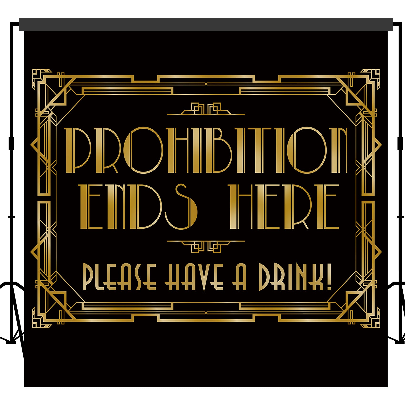 Roaring 1920s Gatsby Prohibition Ends Here Backdrop Photography Background  Photo Booth Props 10x10feet