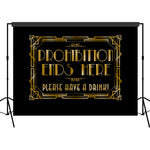 Roaring 1920s Gatsby Prohibition Ends Here Backdrop Photography Background Photo Booth Props 5x7 feet