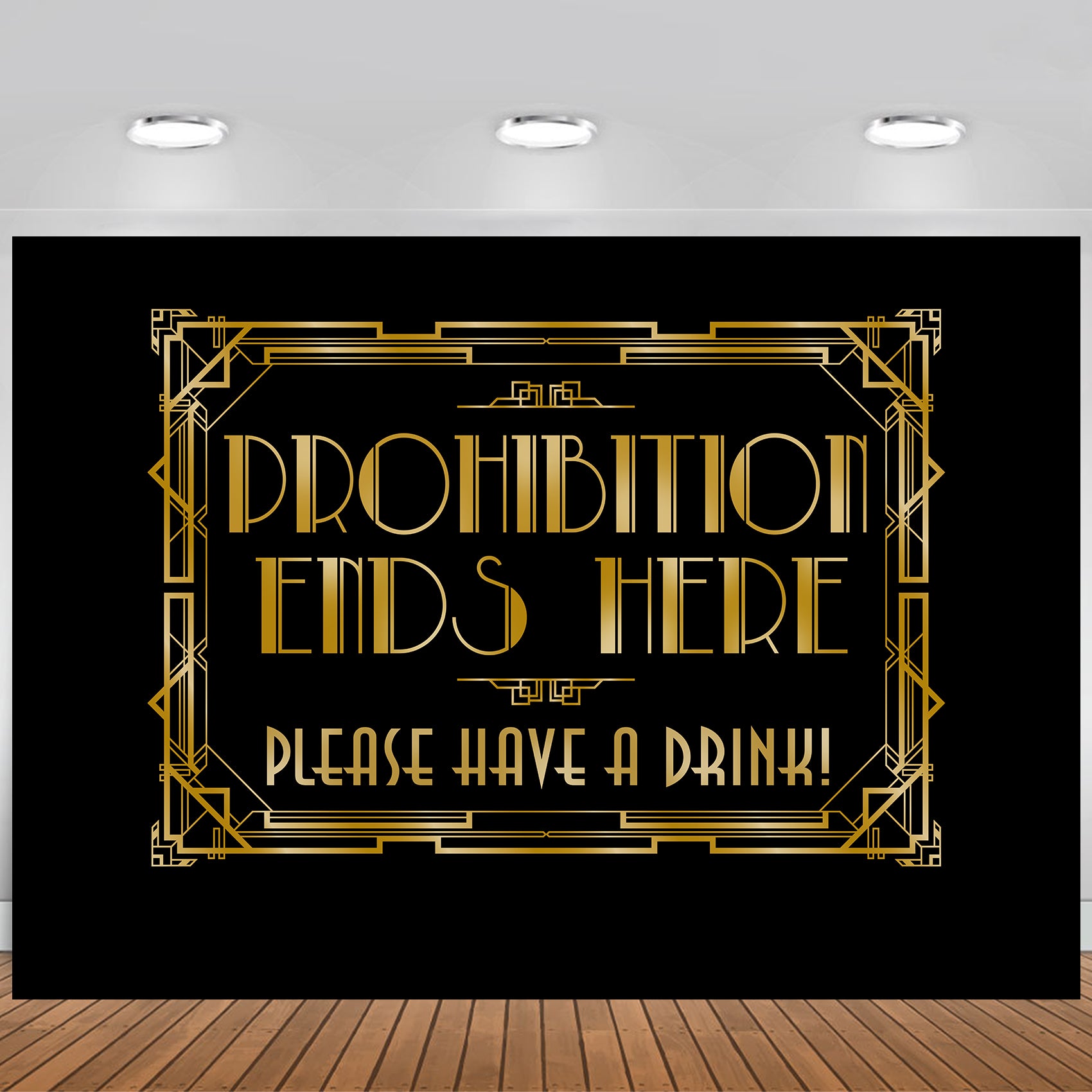 Roaring 1920s Gatsby Prohibition Ends Here Backdrop Photography Background Photo Booth Props 5x7 feet