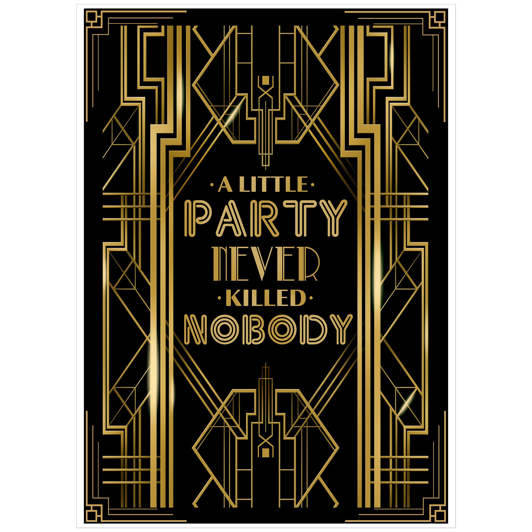 Roaring 20's A Little Party Never Killed Nobody Poster Photo Booth Props Sign 16x12inch A3