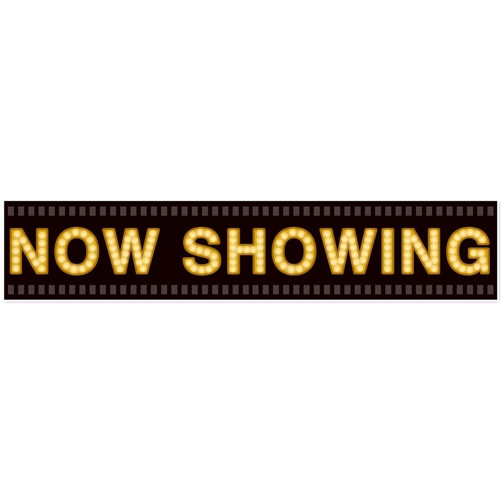 Now Showing Prepasted Filmstrip Movie Night Party Wall mural 59.8x11.8inch