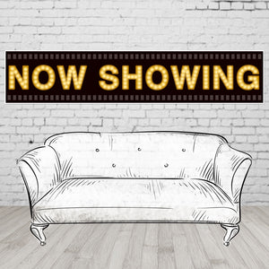 Now Showing Prepasted Filmstrip Movie Night Party Wall mural 59.8x11.8inch