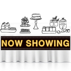 Now Showing Prepasted Filmstrip Movie Night Party Wall mural 59.8x11.8inch