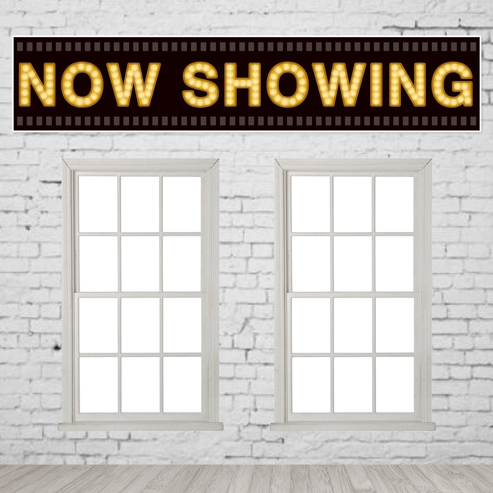 Now Showing Prepasted Filmstrip Movie Night Party Wall mural 59.8x11.8inch