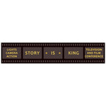 Story is King Prepasted Filmstrip Movie Night Party Wall Mural 59.8x11.8inch