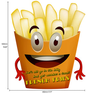 French Fries Movie Night Large Prepasted Food Sign Sticker 18inch Height