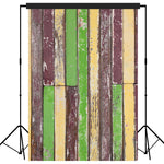 Rustic Distressed Wood Backdrop Photography Background #1746 Khakl and Brown and Green