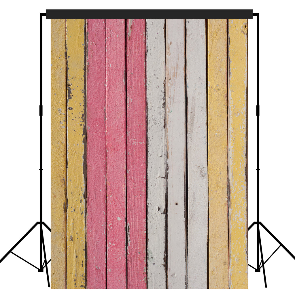 Rustic Distressed Wood Backdrop Photography Background #1747 Khakl and Pink and White