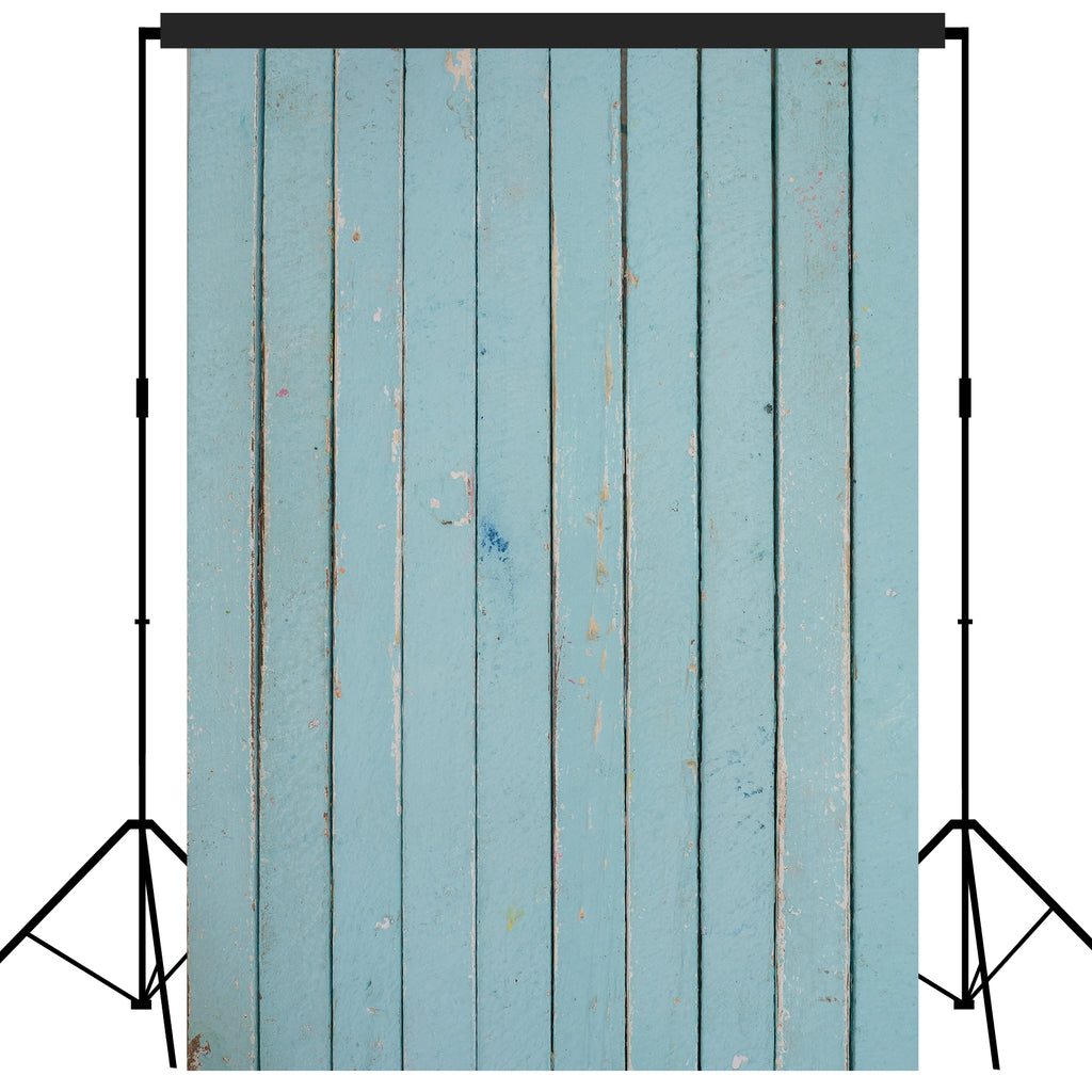 Rustic Distressed Wood Backdrop Photography Background #1755 Pale Blue