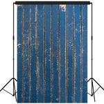 Rustic Distressed Wood Backdrop Photography Background #1758 Indigo