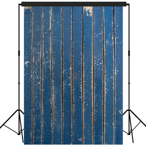 Rustic Distressed Wood Backdrop Photography Background #1758 Indigo