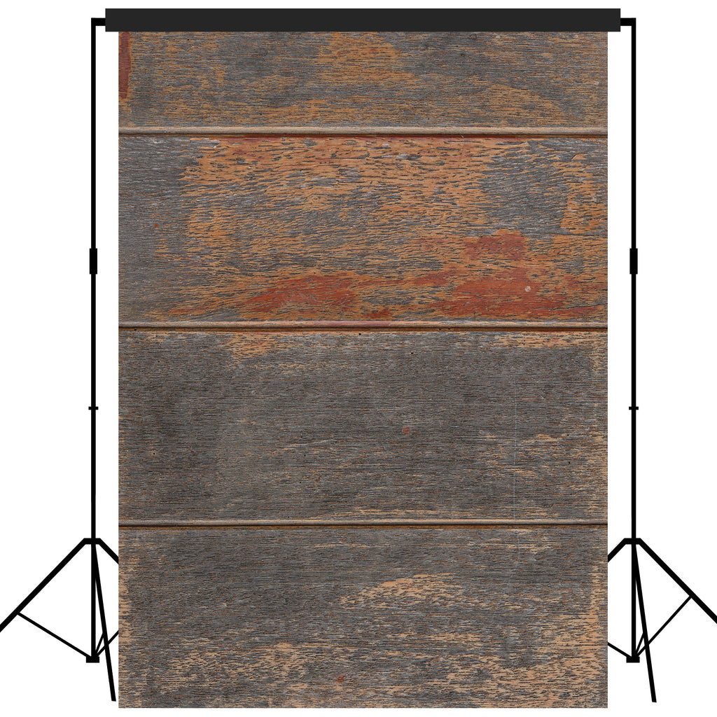 Rustic Distressed Wood Backdrop Photography Background #1766 Brown and Gray