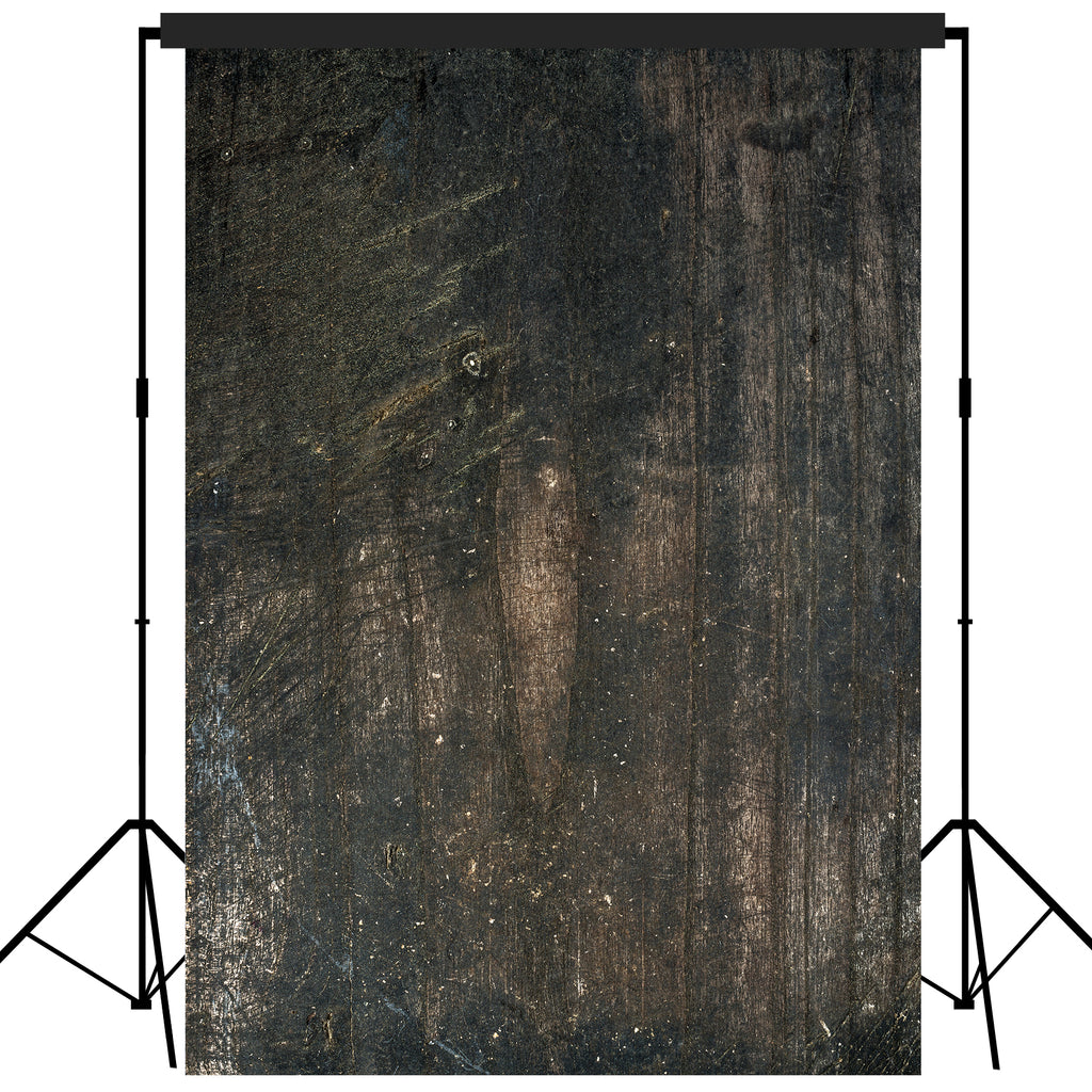 Rustic Distressed Wood Backdrop Photography Background #1774 Black