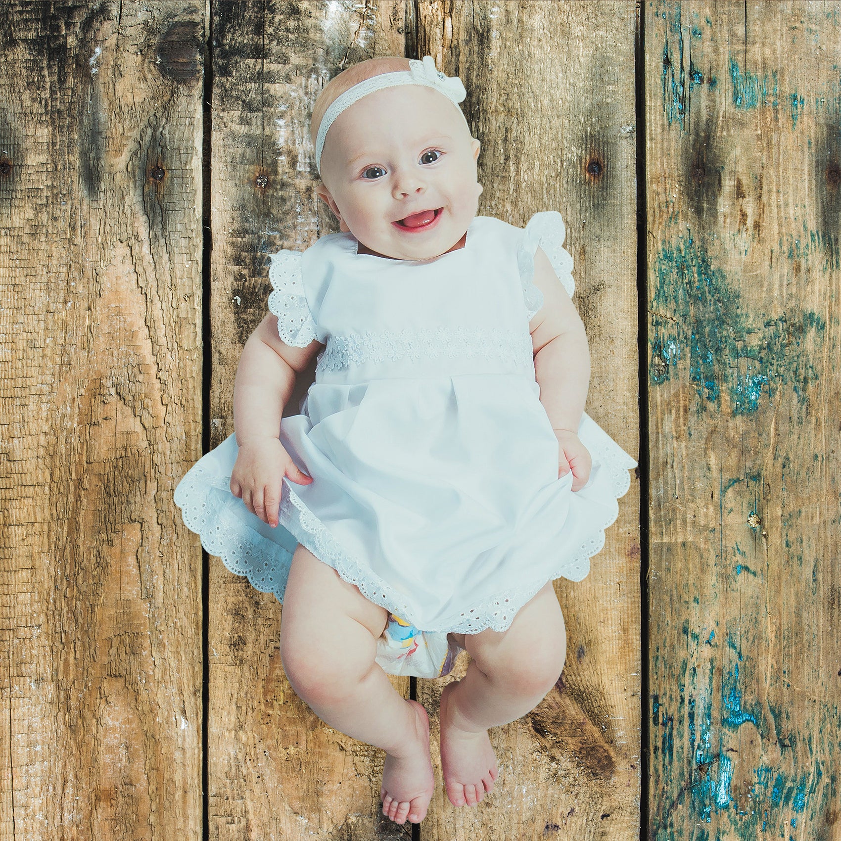 Rustic Distressed Wood Backdrop Photography Background #1776 Walnut With Aqua