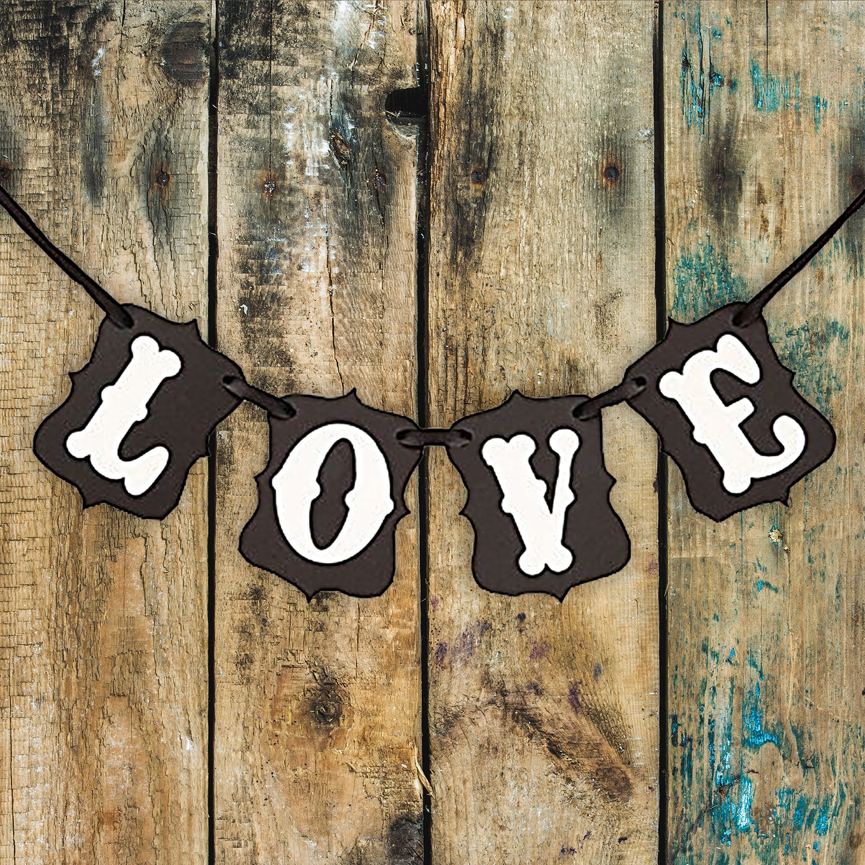 Rustic Distressed Wood Backdrop Photography Background #1776 Walnut With Aqua