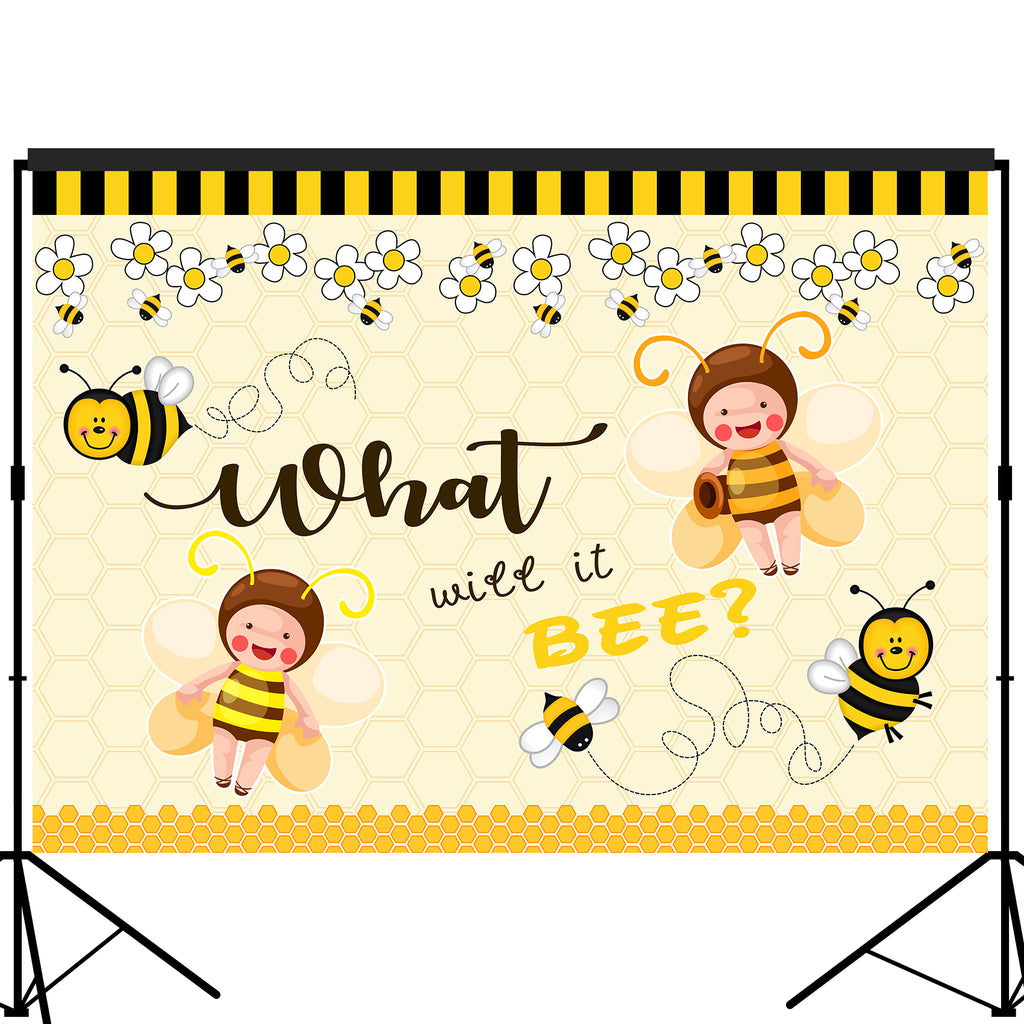 What will It Bee Backdrop Decoration Dessert Table Photography Background 7x5 feet