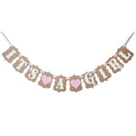 It's a Girl Bunting Banner for Baby Girls Shower Parties 11x15cm