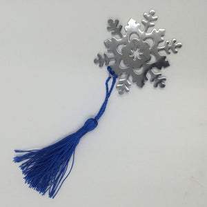 Wedding Snowflake Book Mark with Silk Tassel Party Favor Gift