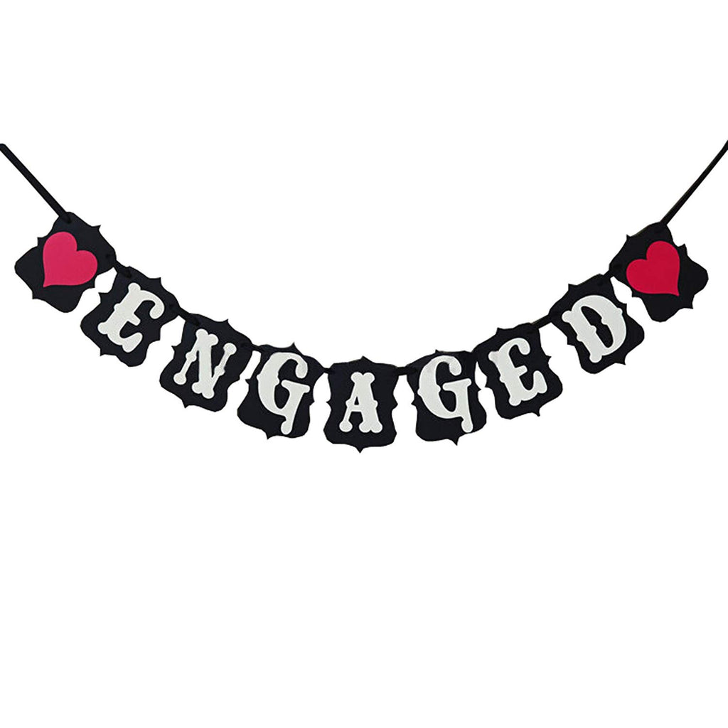 Engaged Bunting Banner for Wedding Engagement Parties 11x15cm