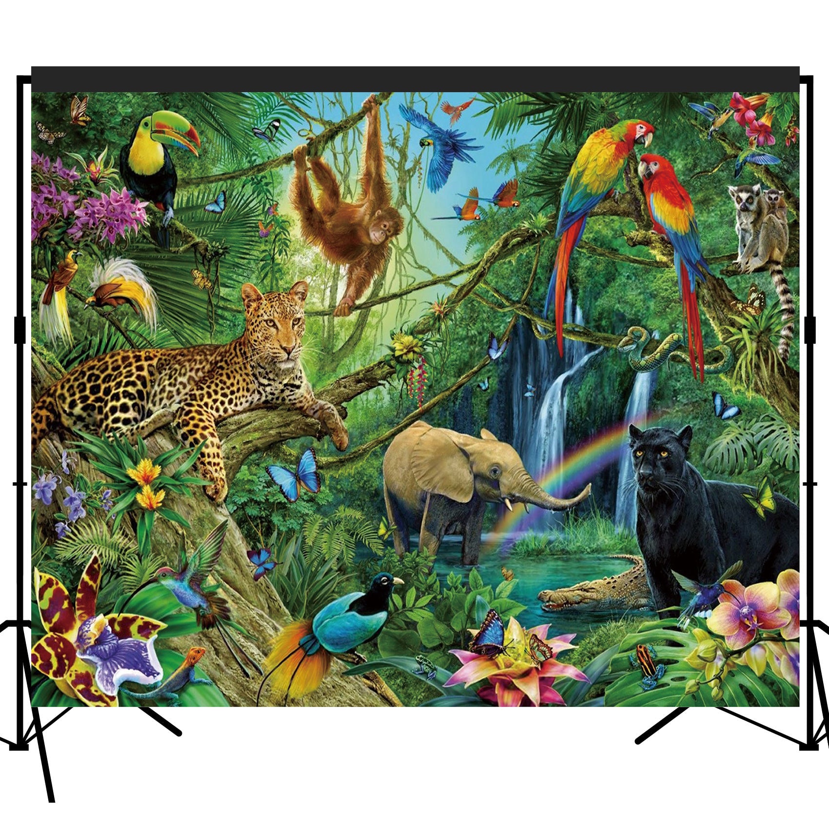Tropical Rain Forest Adventure Scenic Backdrop Photography Studio Fabric Background 7x6feet