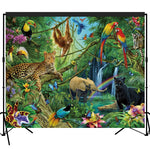 Tropical Rain Forest Adventure Scenic Backdrop Photography Studio Fabric Background 7x6feet