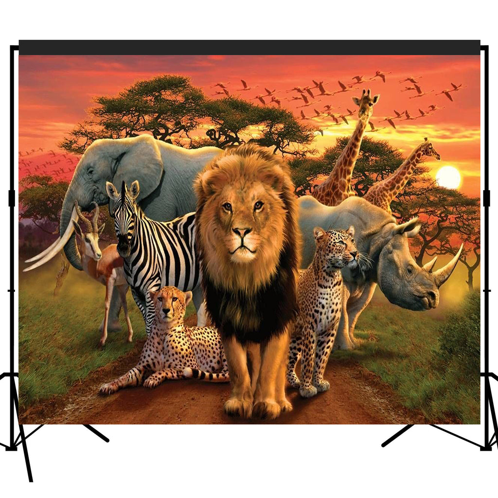 Tropical African Forest Jungle Backdrop Photography Studio Fabric Background 7x6feet #2194