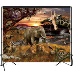 Tropical African Forest Jungle Backdrop Photography Studio Fabric Background 7x6feet #2195