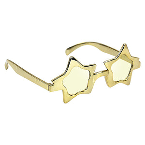 Rock Super Star Party Costume Sunglasses Fun Shades Gold