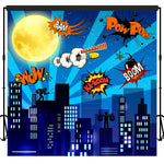 Super Hero City Backdrop Scene Setters 7x7 feet