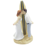 Kissing On the Beach Bride and Groom Wedding Cake Topper 6.7 inch