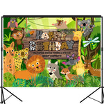 My Forest Animal Family and Friends Gather Togethers Children Birthday Party Backdrop Decoration Dessert Table Photography Background 7x5 feet