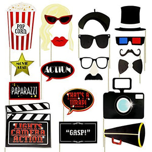 Old Hollywood Glamour Party Photo Booth Props 18 Count
