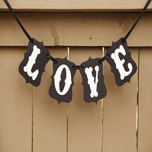 Love Bunting Banner for Wedding Anniversary Celebration Parties 11x15cm