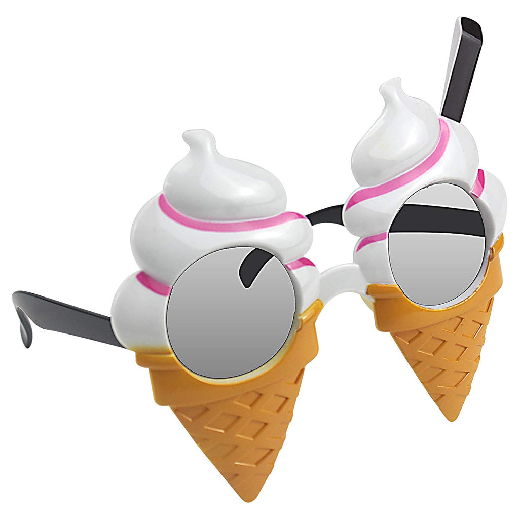 Icecream Swirls Cones Party Costume Sunglasses Fun Shades