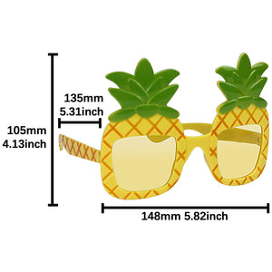 Pineapple Party Costume Sunglasses Fun Shades Temples Yellow