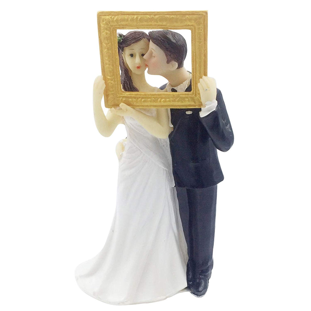 Picture Perect Humorous Bride and Groom Wedding Cake Topper 5.5 inch