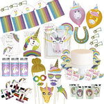 Rainbow Unicorn Party Decoration Birthday Activity Supply and Cupcake Kit