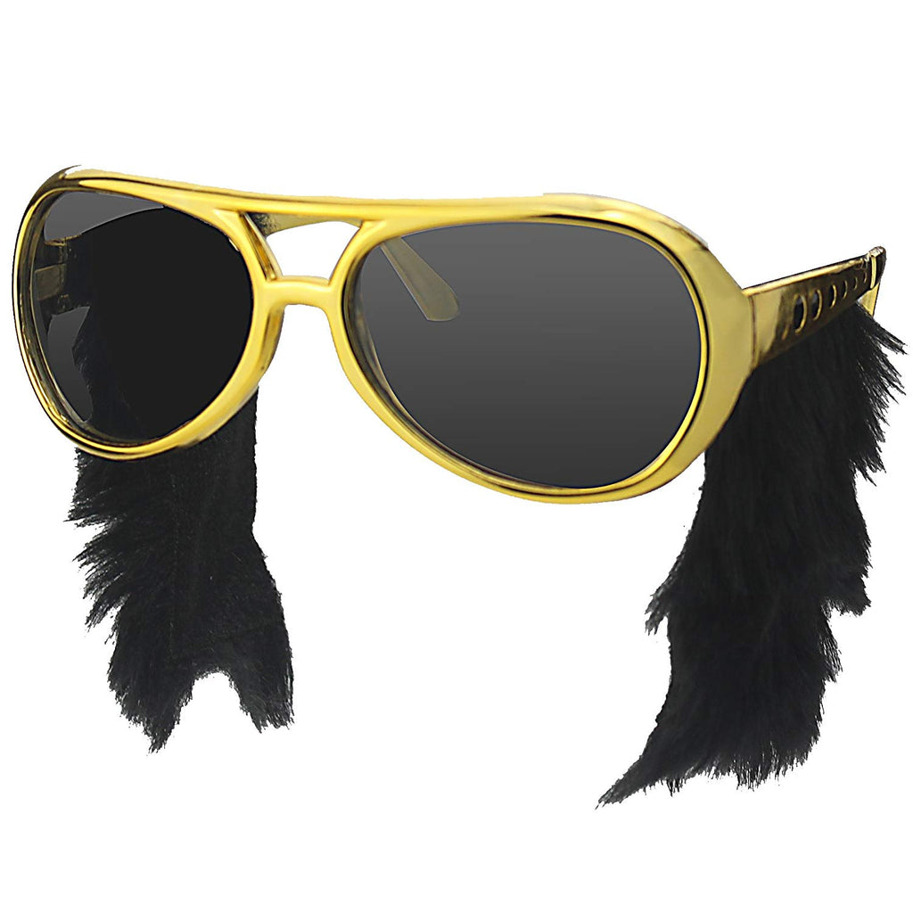 Rock Super Star Sunglasses with Whacky Black Sideburns