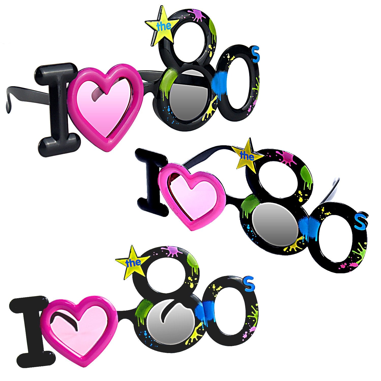 I Love the 80s Party Costume Sunglasses Fun Shades